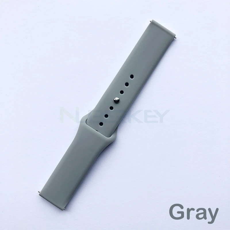 Мягкий силиконовый ремешок для часов, ремешок для Xiaomi Huami Amazfit Pace, умные часы 22 мм, сменный цветной браслет, ремешок на запястье - Цвет: Серый