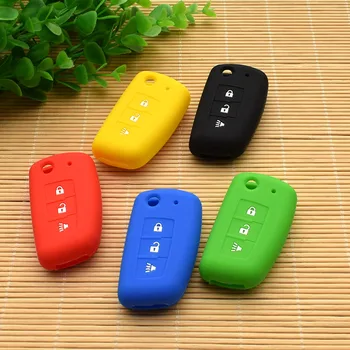 

3 Buttons Silicone car key Cover For Nissan Qashqai X-trail Murano Maxima Altima Juke Geniss QUEST Livina Tiida key