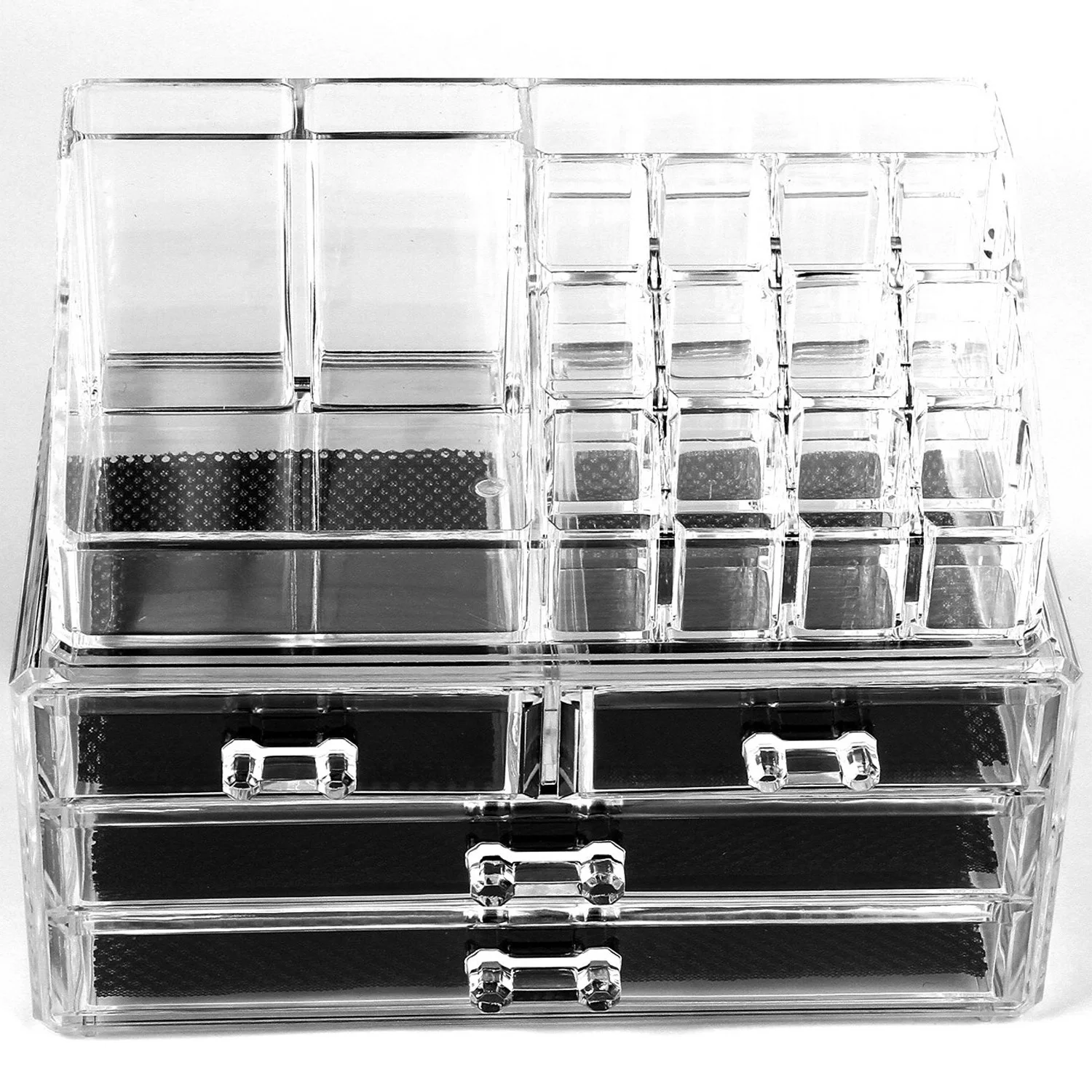 Organizador de Joias para Maquiagem Caixa de Jóias Suporte para Batom Pincel de Maquiagem Esmalte de Unha Camadas Recipiente Sombra 3 2 Organizador de joias para maquiagem 3 camadas,