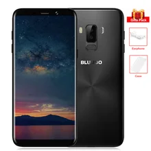 Original BLUBOO S8 Plus 4G Mobile Phone 6.0” 3D Curved 18:9 Display Android 7.0 Octa Core 4GB+64GB 13MP Dual Rear Cams MTK6750T