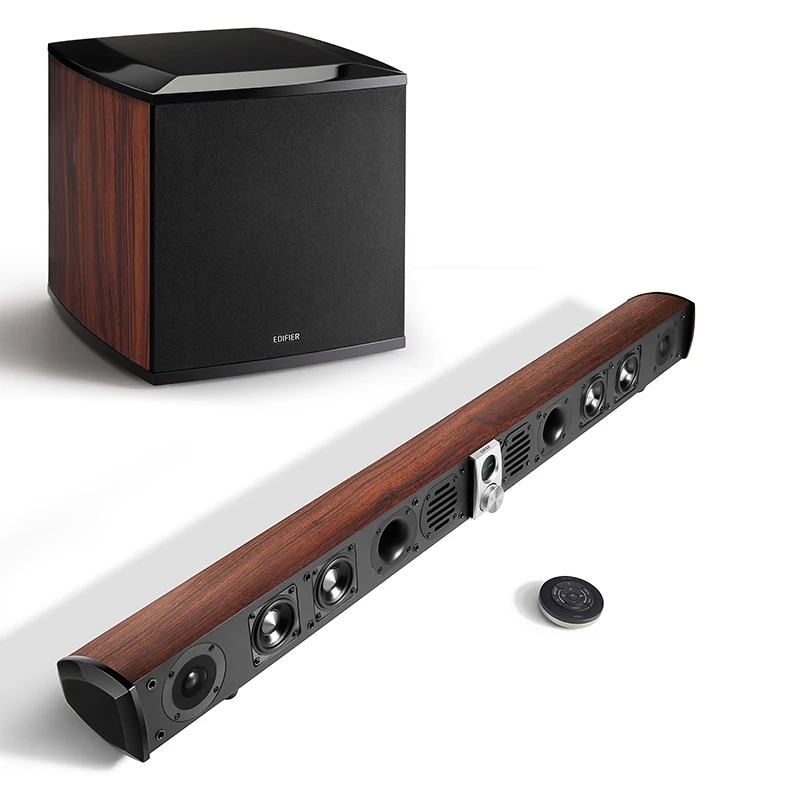 EDIFIER S70DB Здравствуйте Hi Res деревянный Саундбар с сабвуфером для ТВ Поддержка AUX
