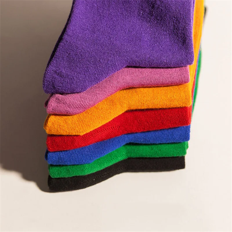 [EIOISAPRA] Korea Style Candy Cotton Socks Women Cute Short Ankle Socks Yellow Blue Purple Green Red Black Socks For Girls Gift