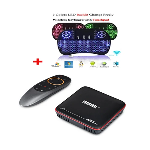 

5PCS MECOOL M8S PRO W Android 7.1 S905W Quad Core TV Box Voice Remote Control Stalker 2GB 16GB 4K HD Set Top Box
