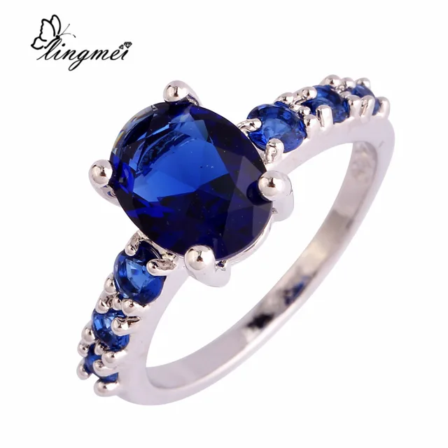 lingmei Wholesale Unisex New Arrival Fashion Jewelry AAA Multi-CZ Silver Ring Si lingmei Wholesale Unisex New Arrival Fashion Jewelry AAA Multi-CZ Silver Ring Si