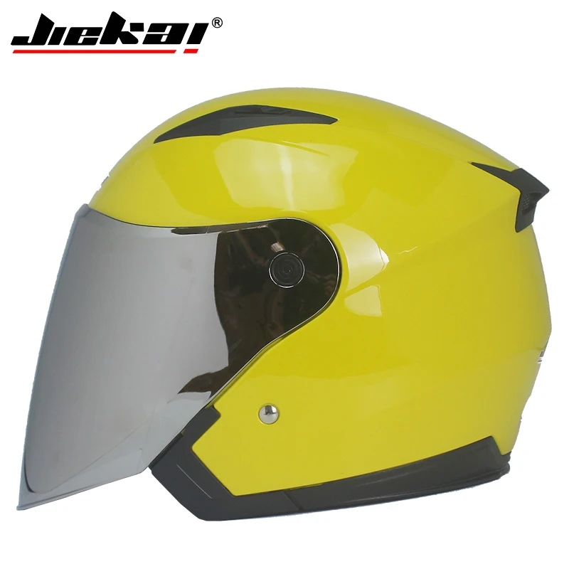 Шлем мото rcycle с открытым лицом для мотоцикла cicleta cascos para мото гоночный мотоцикл JIEKAI винтажные шлемы с двойным объективом - Цвет: b12