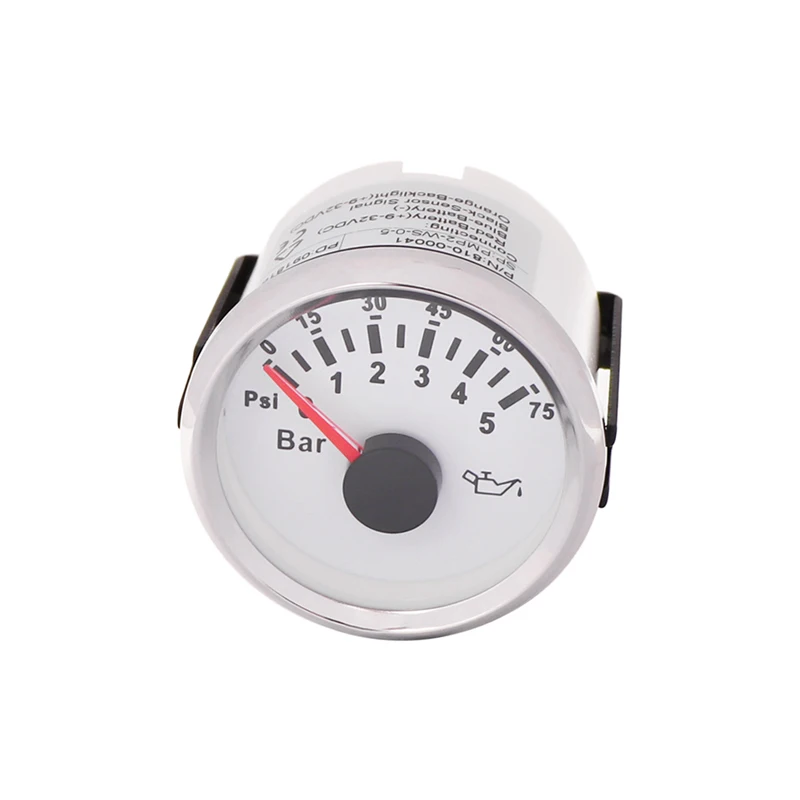 5 Bar Oil Pressure Gauge Meter 075 psi for Car Motorcycle Auto Boat