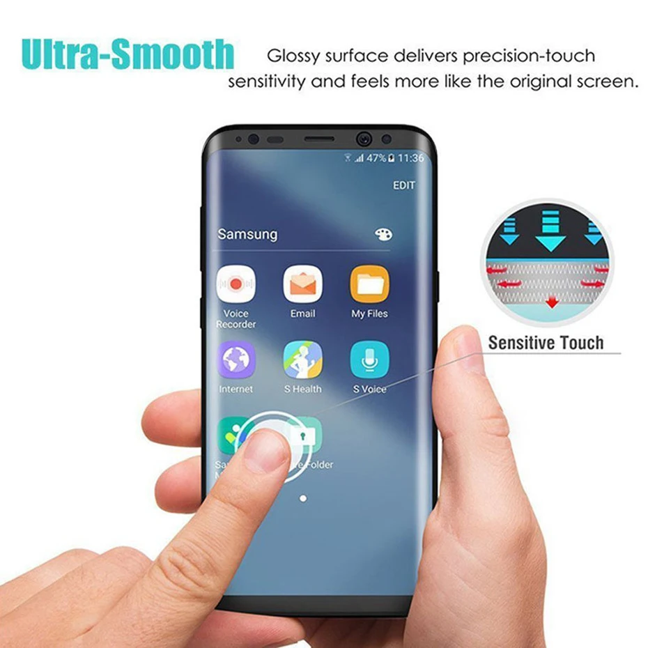 Лучшее качество 6D изогнутый полный клей покрытие 9H закаленное стекло для samsung Galaxy S8 S9 S10 Plus S10e Note 8 9 10 защита экрана