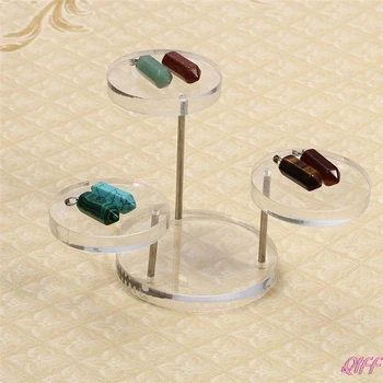 

Acrylic Jewelry Display Necklace Bracelet Round Table Holder Stand Rack Case New