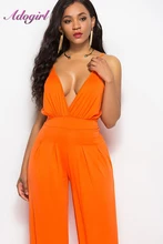 Leg Elegant Jumpsuit Women Pleated Sexy V Neck Jumpsuits 2019 Autumn Surplice Front Sleeveless Jumpsuit Leg Elegant Jumpsuit Women Pleated Sexy V Neck Jumpsuits 2019 Autumn Surplice Front Sleeveless Jumpsuit