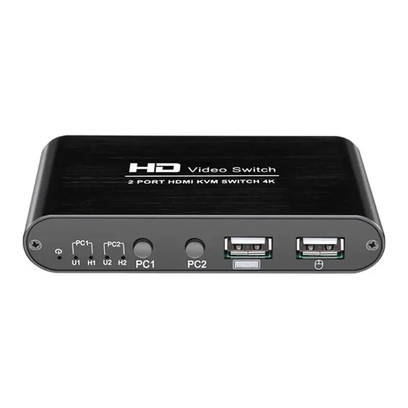 2 порта 10 Гбит/с USB HDMI KVM 4 к Ultra HD HDMI коммутатор коробка сплиттер для обмена монитор принтер клавиатура мышь