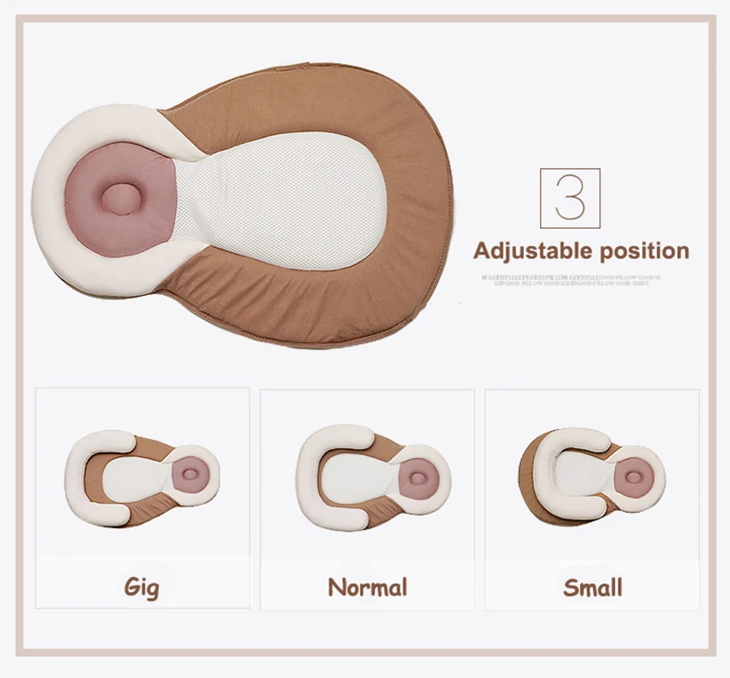 Детская подушка-тренога для сна с плоской головкой, Подушка-матрас для позиционирования новорожденных