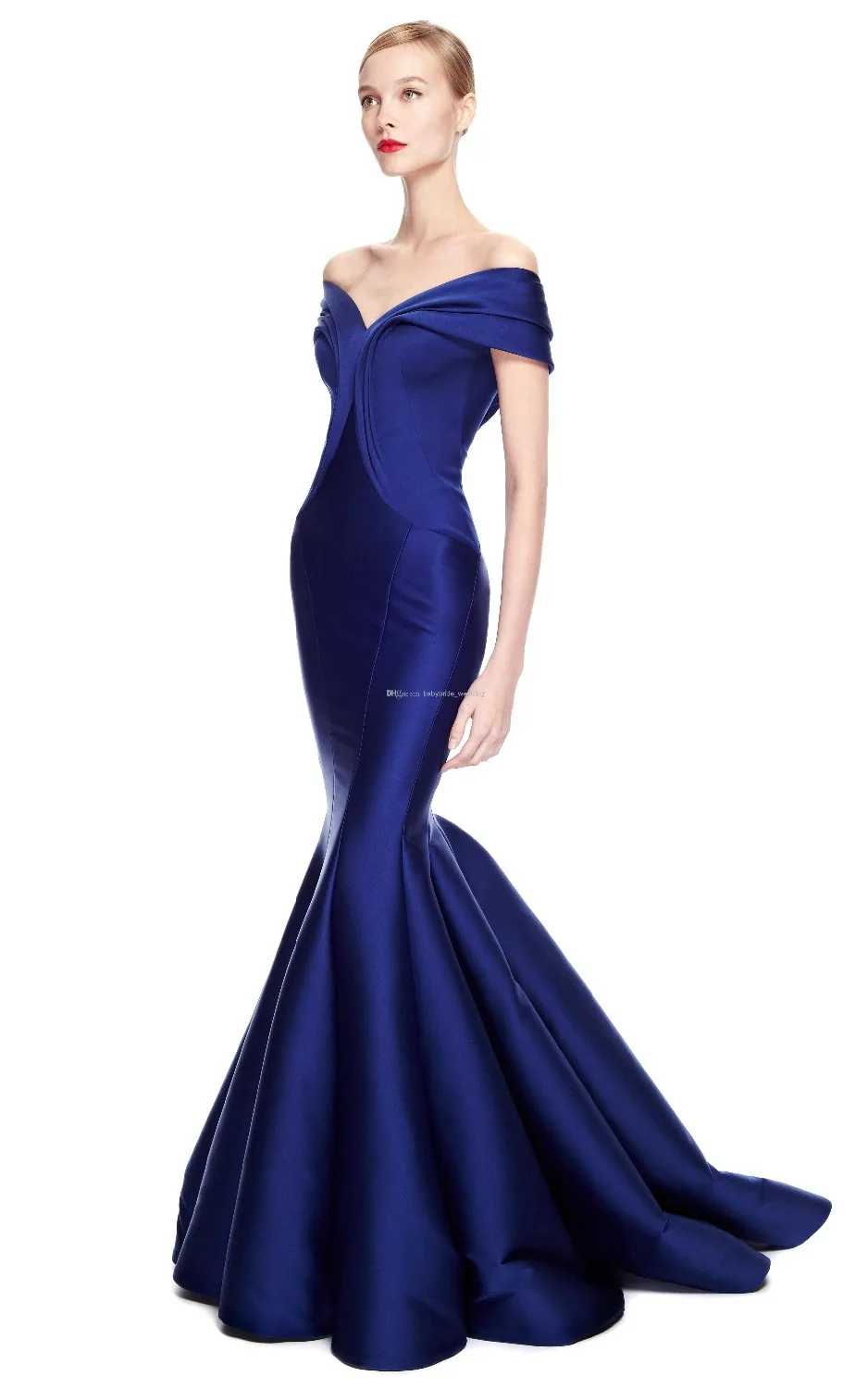 zac posen navy dress