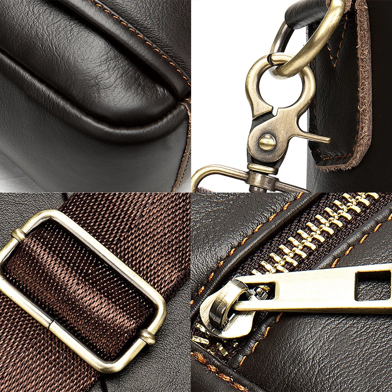 MVA men's briefcase/genuine Leather messenger bag men leather/business laptop office bags for men briefcases men's bags 8572