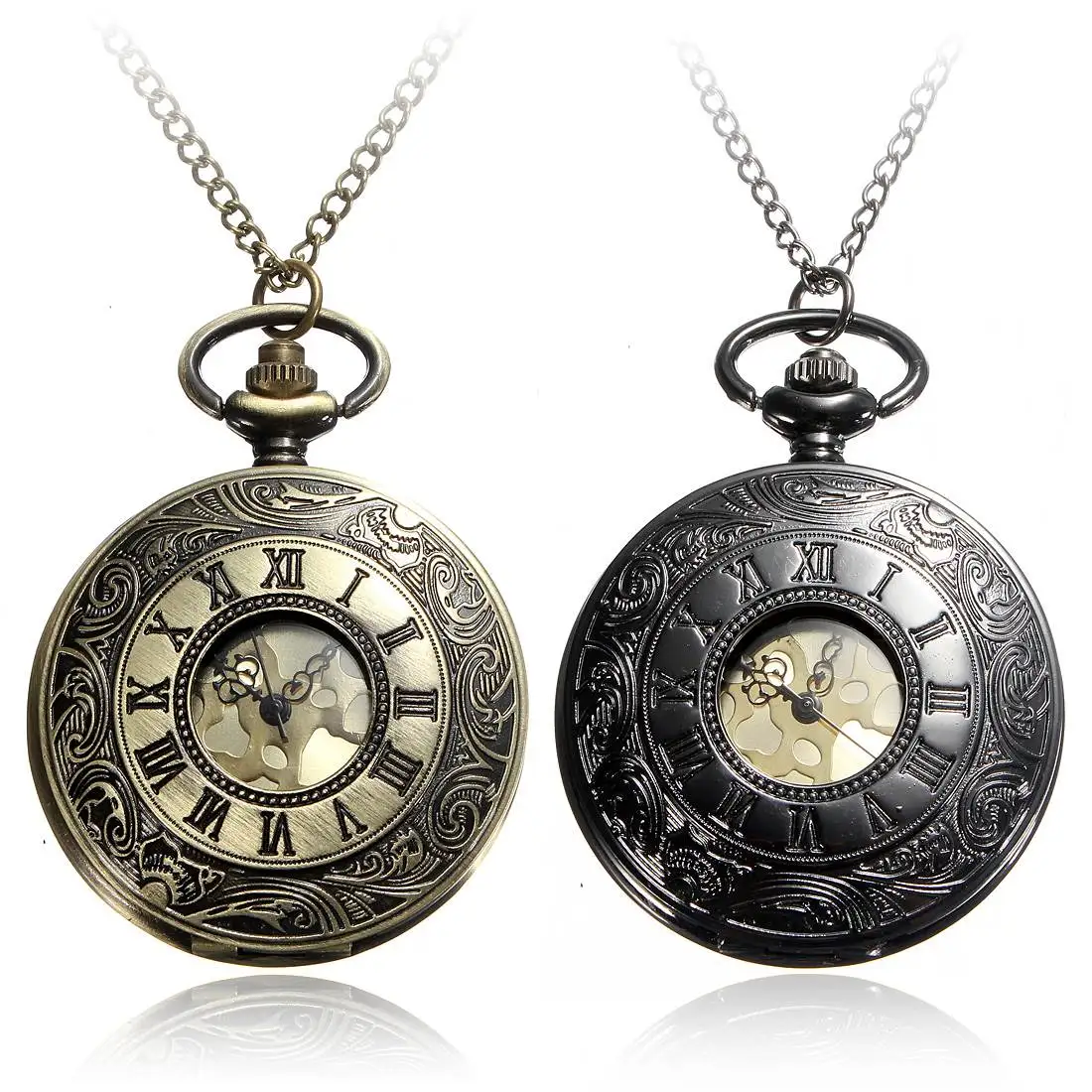 Новинка антикварные бронзовые часы PocketWatch с цифрами рома винтажные из сплава