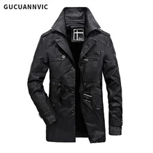 2017 New arrival FASHION men leather jacket Thickening and thickening men’s leather clothing warm men fur jackets