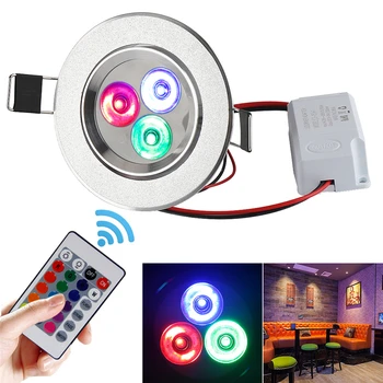 

IR Controller RGB dimmable Recessed Fogproof Ceilling Light Bath Room Kitchen Led Down Lamp 5 Input 220V 110V 230V spot light