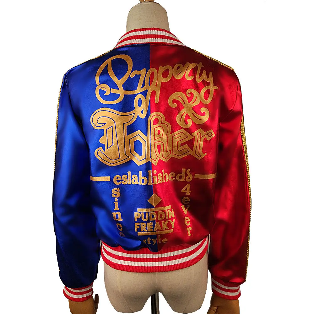 Coat Harley Quinn Jacket Property of Joker Embroidery Jacket Suicide Squad Harley Quinn Cosplay Adult Jacket Coat (3)