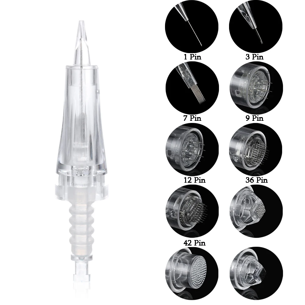 

7 9 12 36 42 Pin Nano Needles Cartridges r Electric Auto Micro Stamp Electric Microneedle Disposable Face Beauty Tool