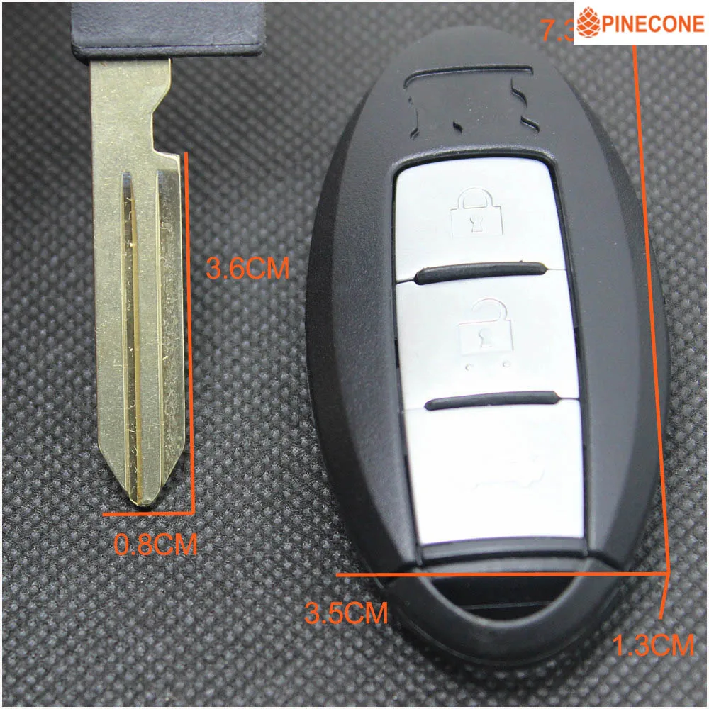 PINECONE для NISSAN GTR ALTIMA MAXIMA MURANO VERSA TEANA SENTRA чехол автомобильного ключа с 3 кнопками