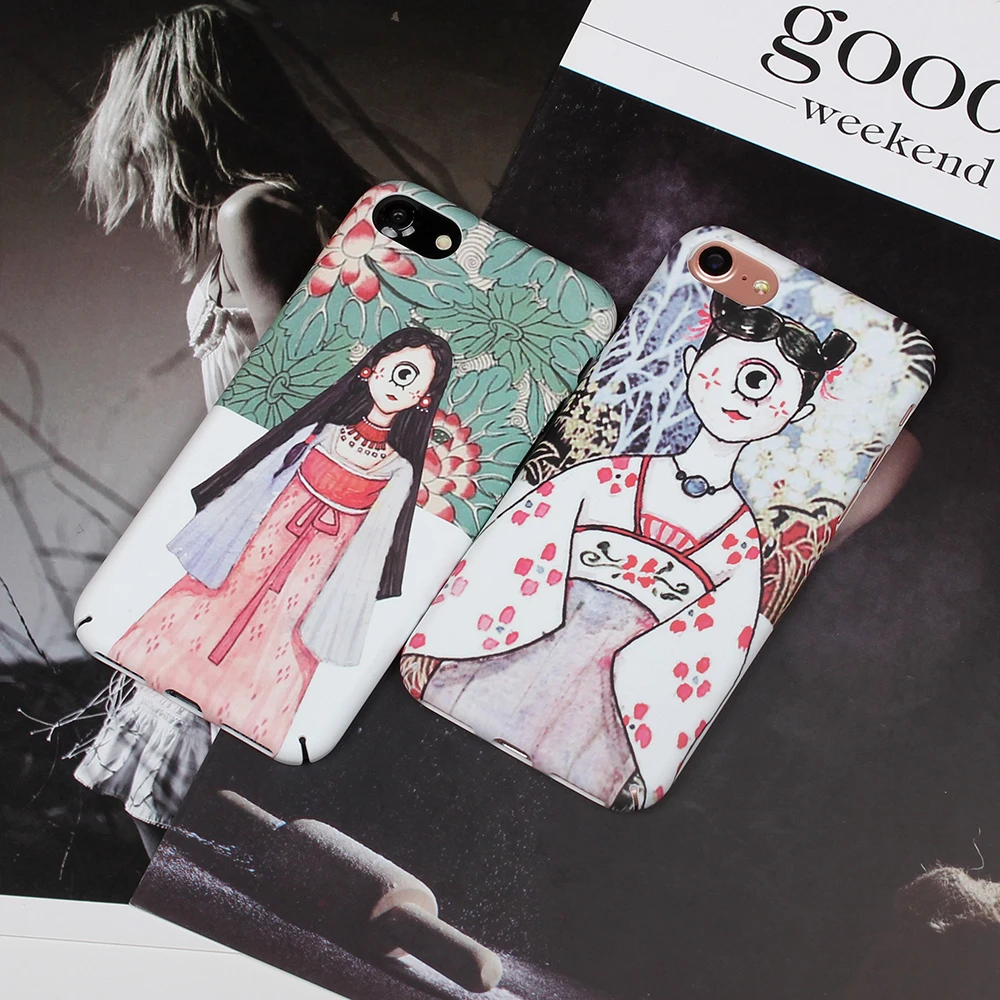 Japan Style cases For iphone 6 7 8 x 10 plus Hard PC Phone cover case