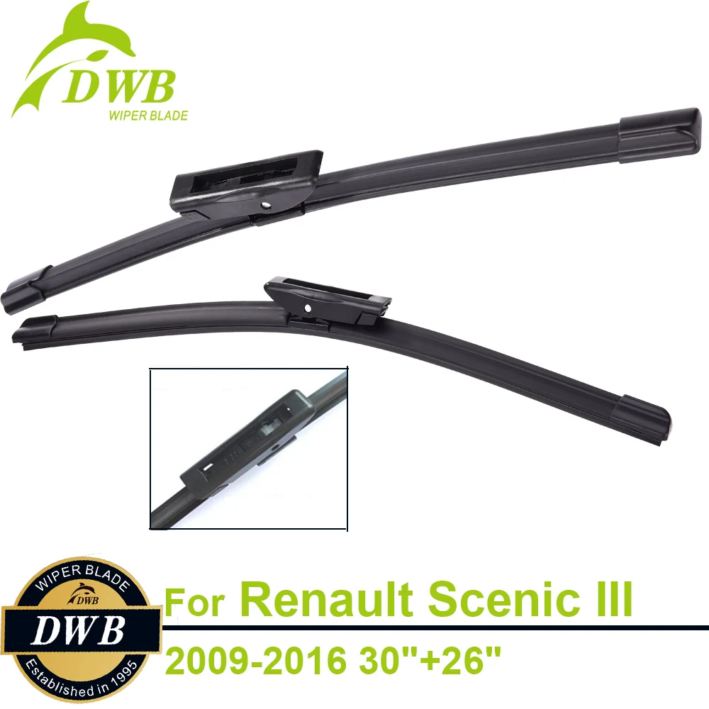 Wiper Blades for Renault Scenic III 2009 2016 30"+26", 2pcs Front