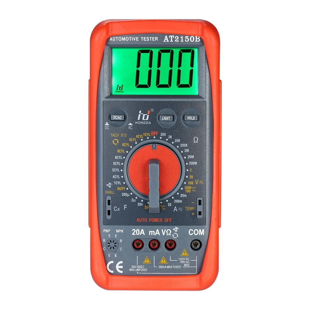 

AT2150B Automotive Meter Tester Digital Multimeter Tachometer Cap Sensor w/ LCD Backlight