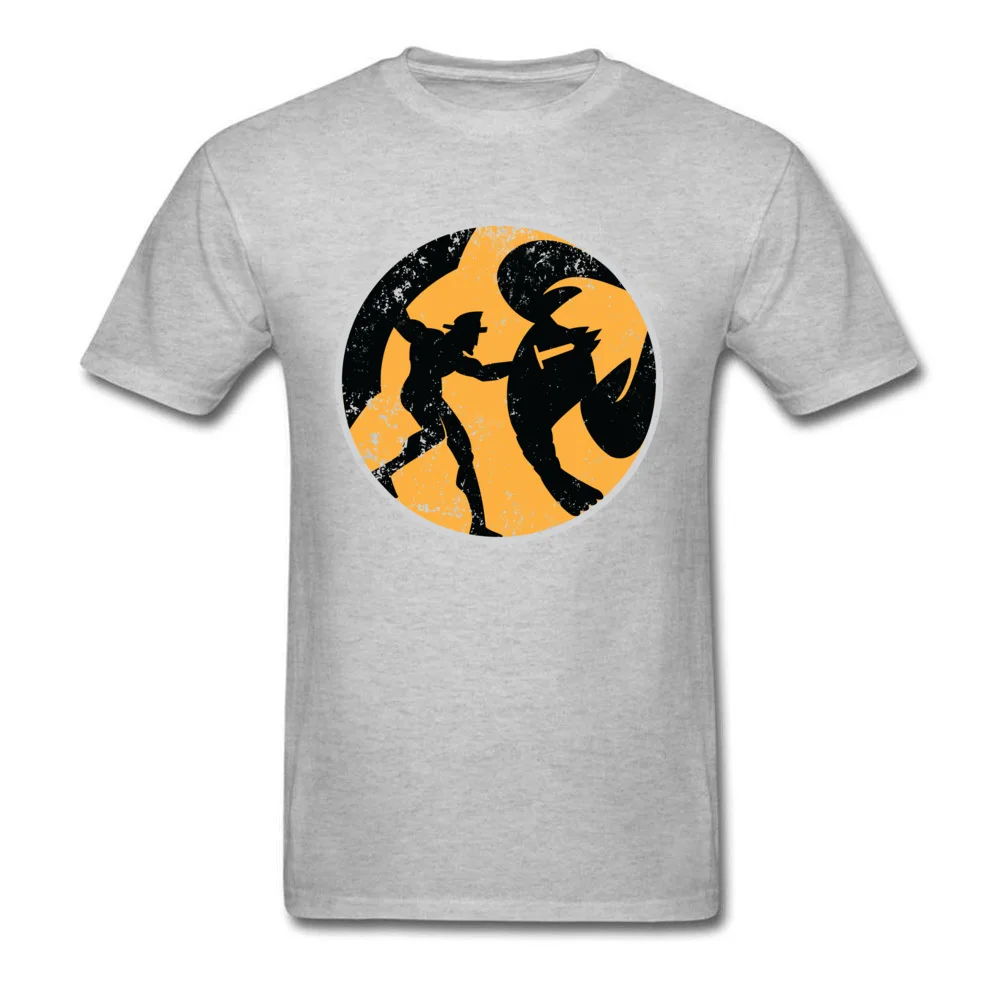 Prevalent Gladiator Geek Short Sleeve T-Shirt Summer/Autumn O Neck Pure Cotton Tops T Shirt for Men Tshirts 3D Printed Gladiator grey