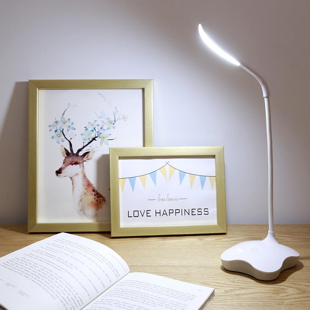 

Lightme 3 Levels Adjustable LED Table Lamp USB Bedside Desk Lamp Auto Sensor 14 LEDs Office Home Reading Light Simple Style