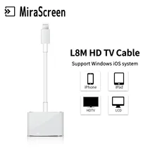 L8M для Lightning цифровой av-кабель с поддержкой 1080P Full-HD зеркальный кабель HDMI для apple IOS смартфон HDMI USB Проводная ТВ-карта