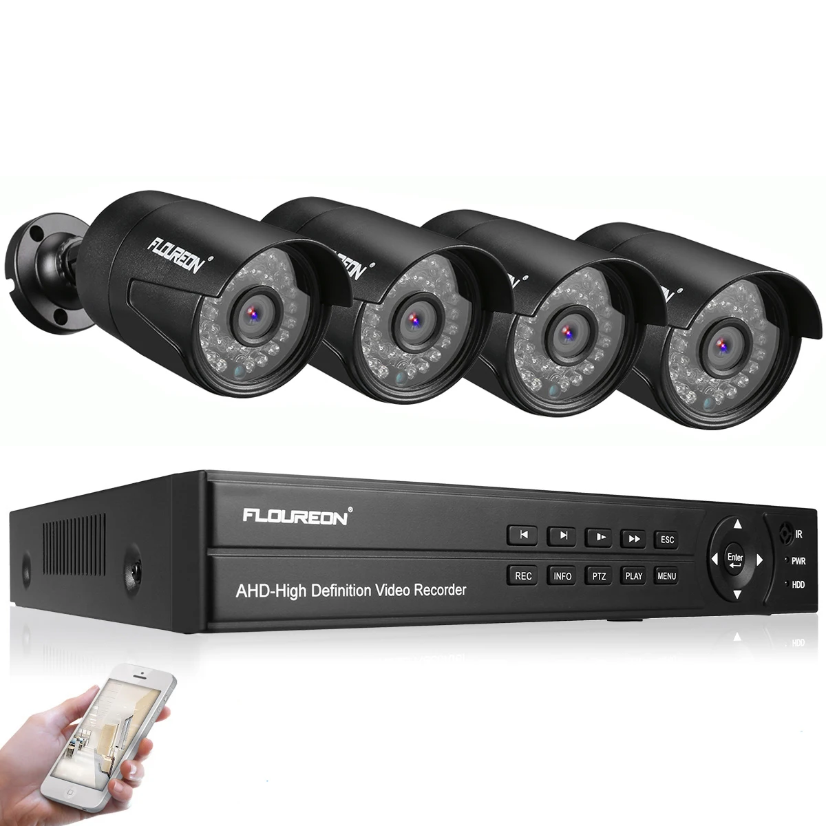 1 шт. 8CH CCTV система DVR+ 4 камеры 3000TVL открытый IP66 Всепогодный 1080P 2.0MP камера безопасности система видеонаблюдения