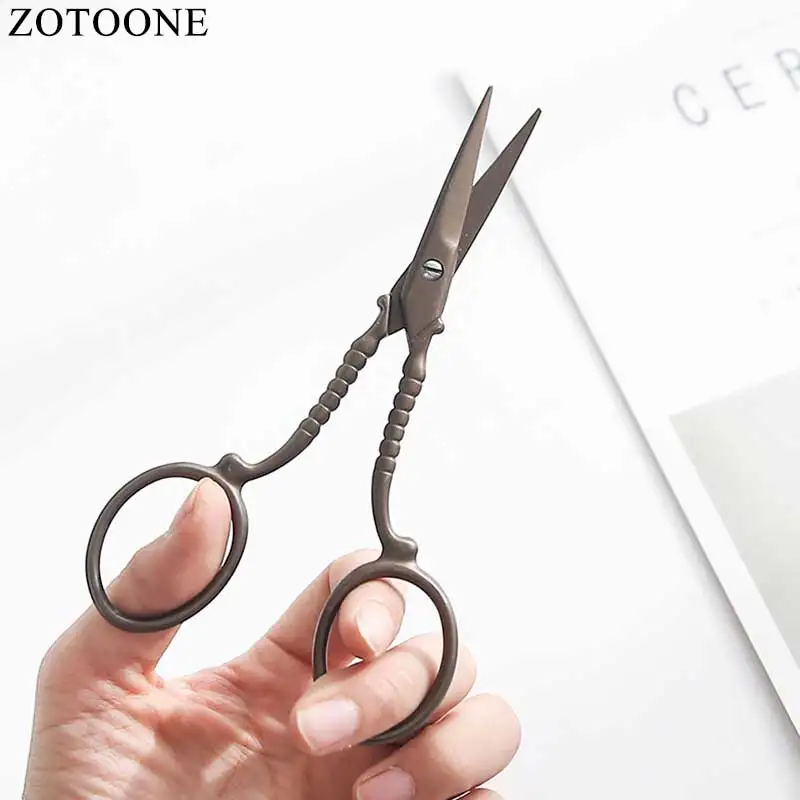 

ZOTOONE Vintage Eiffel Tower Steel Tailor's Scissors In Sew DIY Antique Craft Embroidery Trimming Zigzag Scissors Sewing C