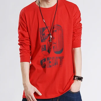 

Plus Size L-4XL Tee Shirts Autumn 2018 Mens T Shirts Cotton Black White Color For Man Long Sleeve Slim T-Shirt Male Wear Tops
