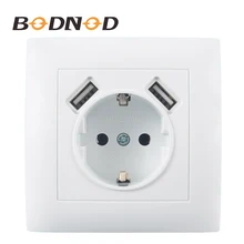 USB настенная розетка с двойным USB Порты и разъёмы 5V 2A Usb enchufes para сравнению livolo приз electrique приз usb murale LC-19