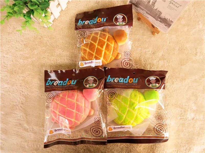 Squishies Jumbo Breadou черепаха оптовая продажа хлеб булочка накладка ПУ мягкие сжимаемые