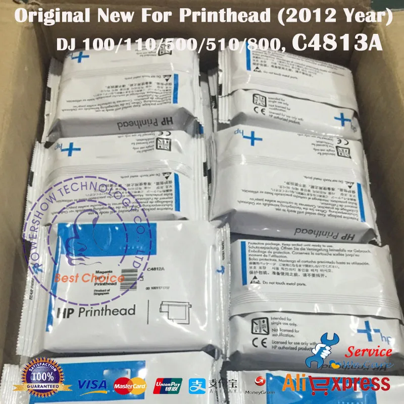 

Outdated C4813A 100% New original # For HP 11 Printer head for Plotter For HP 100 110 HP500 HP800 printhead C4813A Y color
