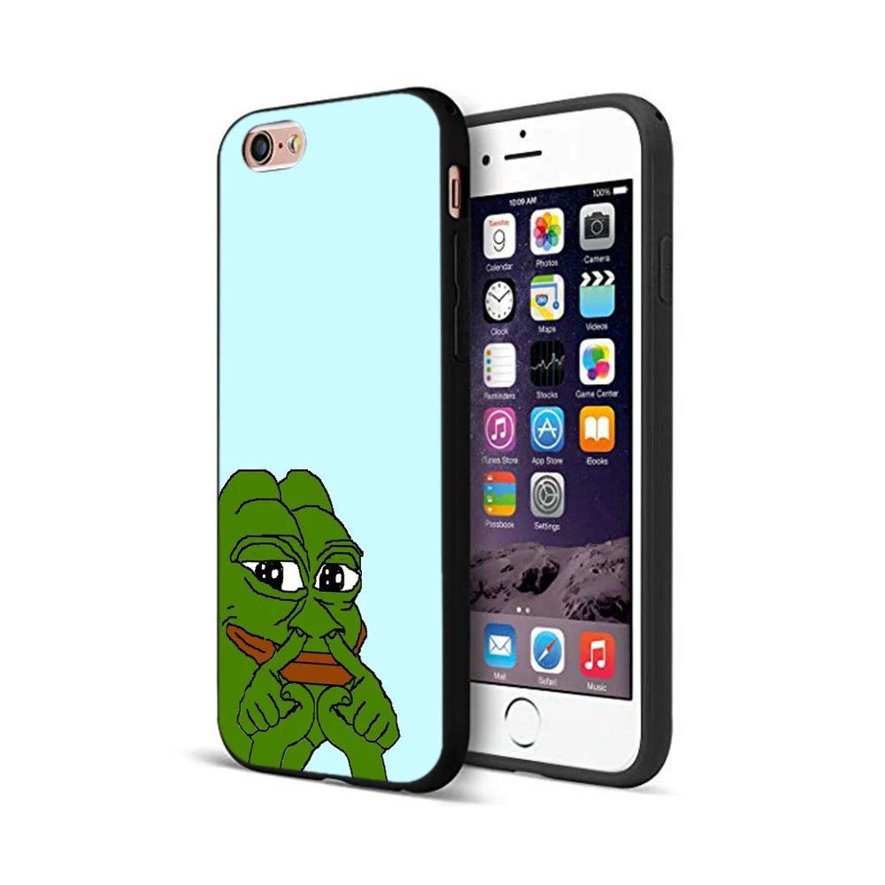 Черный чехол ТПУ для iphone 5 5s se 6 6s 7 8 plus x 10 чехол для iphone XR XS 11 pro MAX чехол интернет Meme Smug Frog Pepe - Цвет: 10267