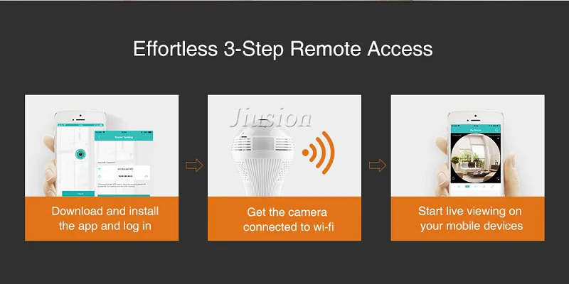 360 Degree Panorama Video Camera Wifi IP Light Bulb Surveillance Cam Recorder 16 12