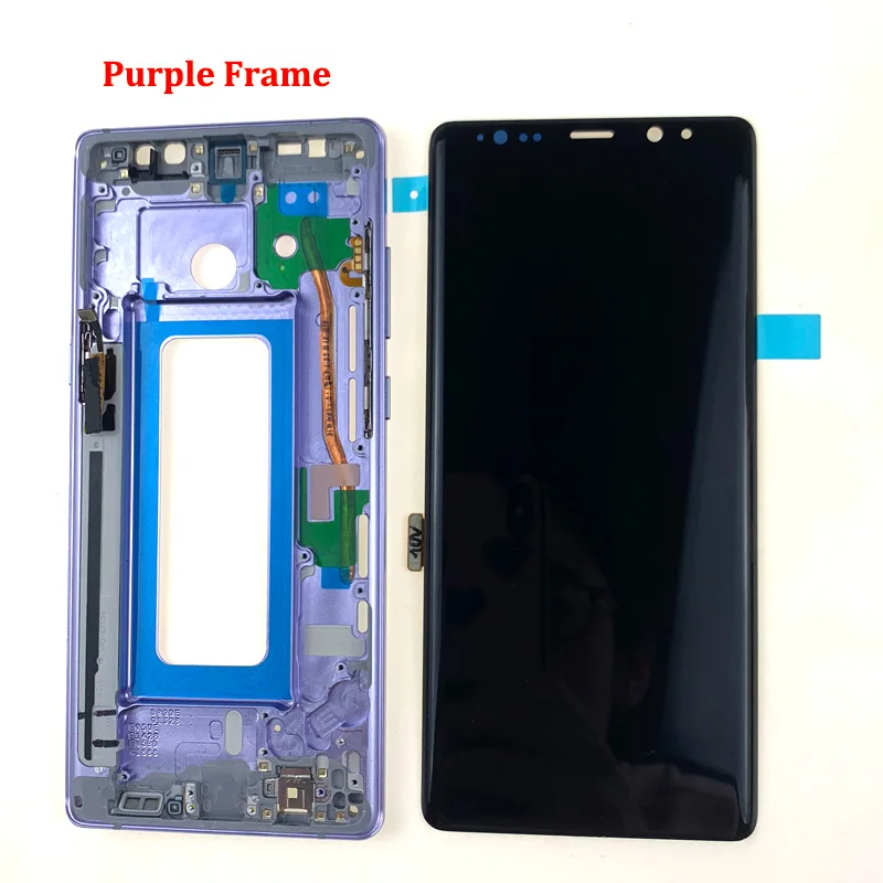with Purple Frame AMOLED 6,3 ''запасные части для samsung galaxy note 8 note8 N9500 ЖК-дисплей+ сенсорный экран дигитайзер в сборе - Цвет: with Purple Frame