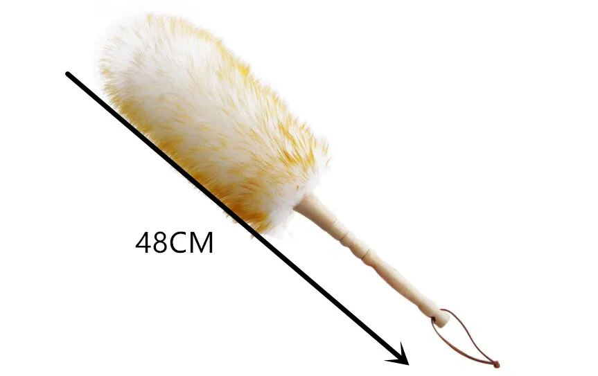 Мягкая шерсть микрофибра Чистящая тряпка с деревянной ручкой перо пыльники очистка статическая щетка для чистки мебели автомобиля