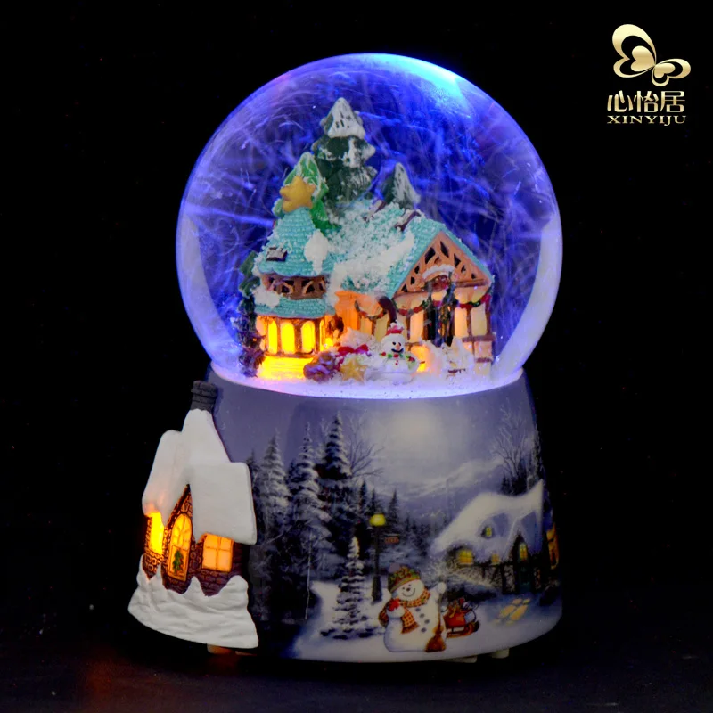 zm Floating snow crystal ball music box music box creative ...