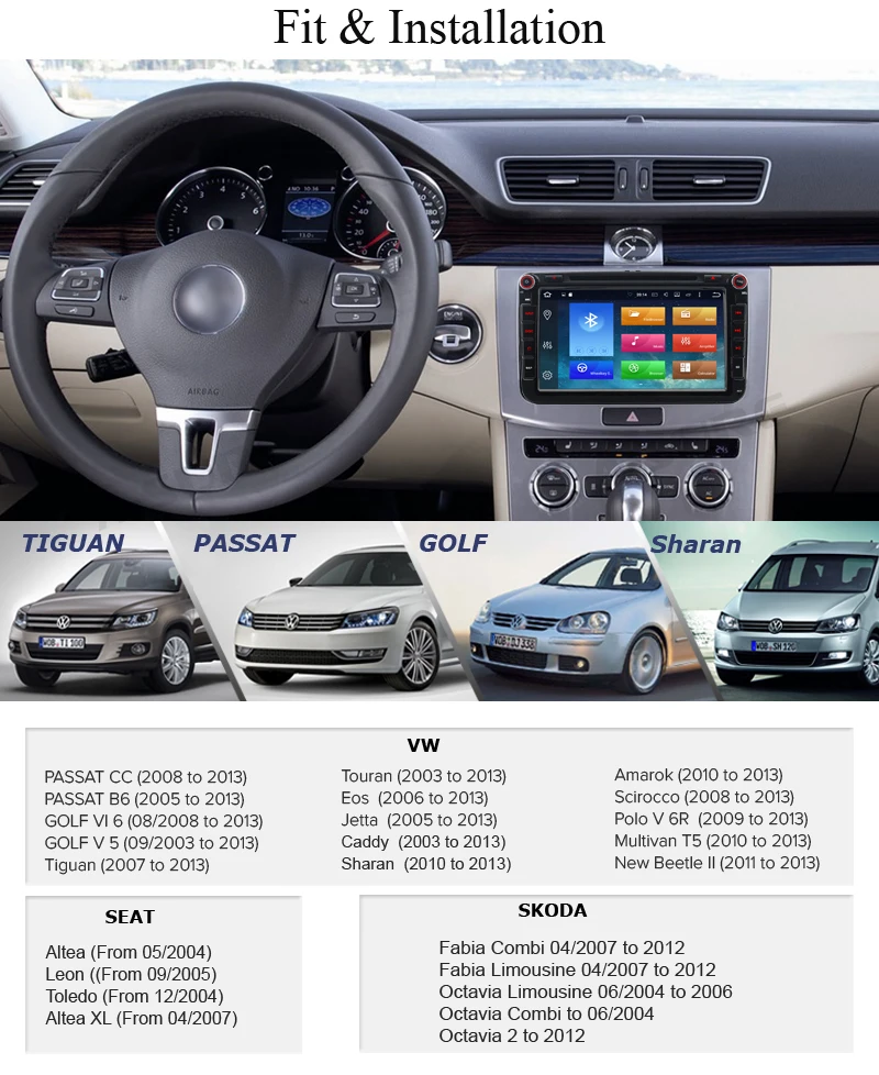 Best A-Sure 2 Din Android Car Auto Radio GPS DVD For VW Passat B6 Golf 5 6 Tiguan Polo Sharan Touran Skoda Octavia Car Multimedia 4 Best A-Sure 2 Din Android Car Auto Radio GPS DVD For VW Passat B6 Golf 5 6 Tiguan Polo Sharan Touran Skoda Octavia Car Multimedia 4