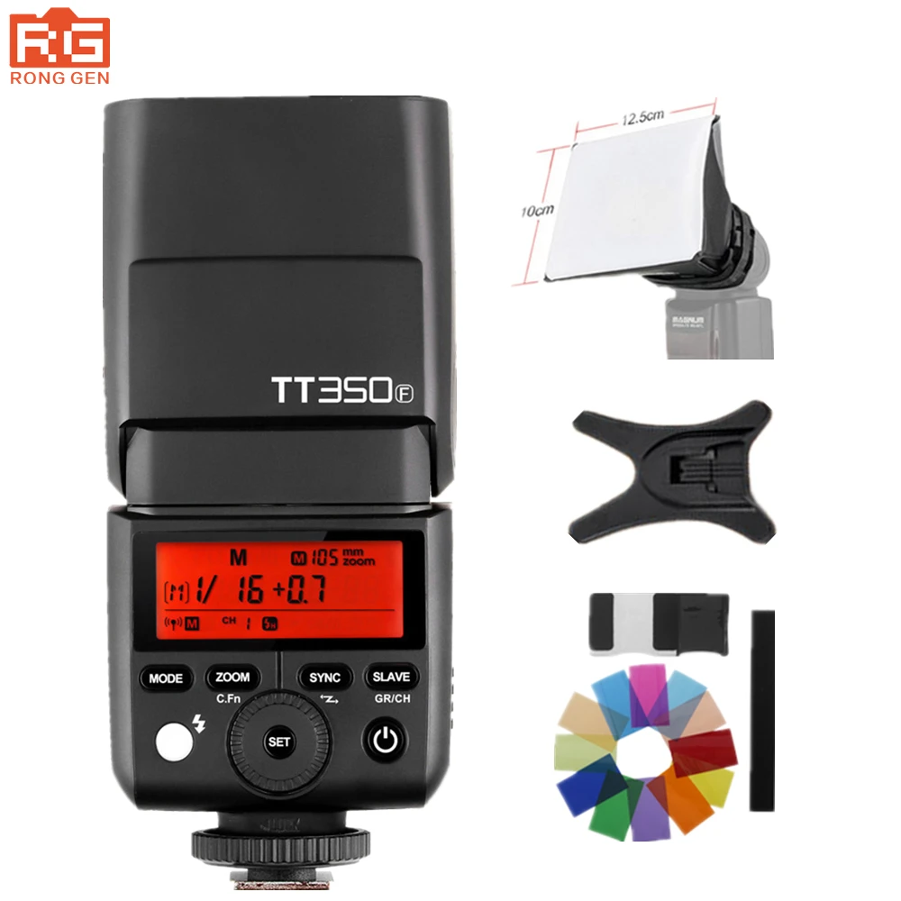 Godox Мини tt350f x1t-f TTL HSS 2.4 ГГц 1/8000 S gn36 флэш-Карманный Огни tt350 + x1tf триггер для Fujifilm камеры