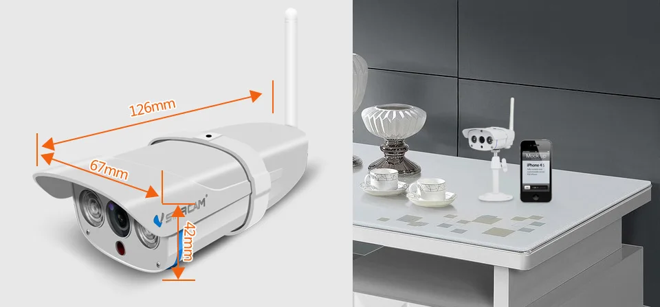 VStarcam C7816WIP IP Камера Wi-Fi, веб-камера; Система видеонаблюдения на открытом воздухе Беспроводной Водонепроницаемая Камера Безопасности IP67 20 м IR