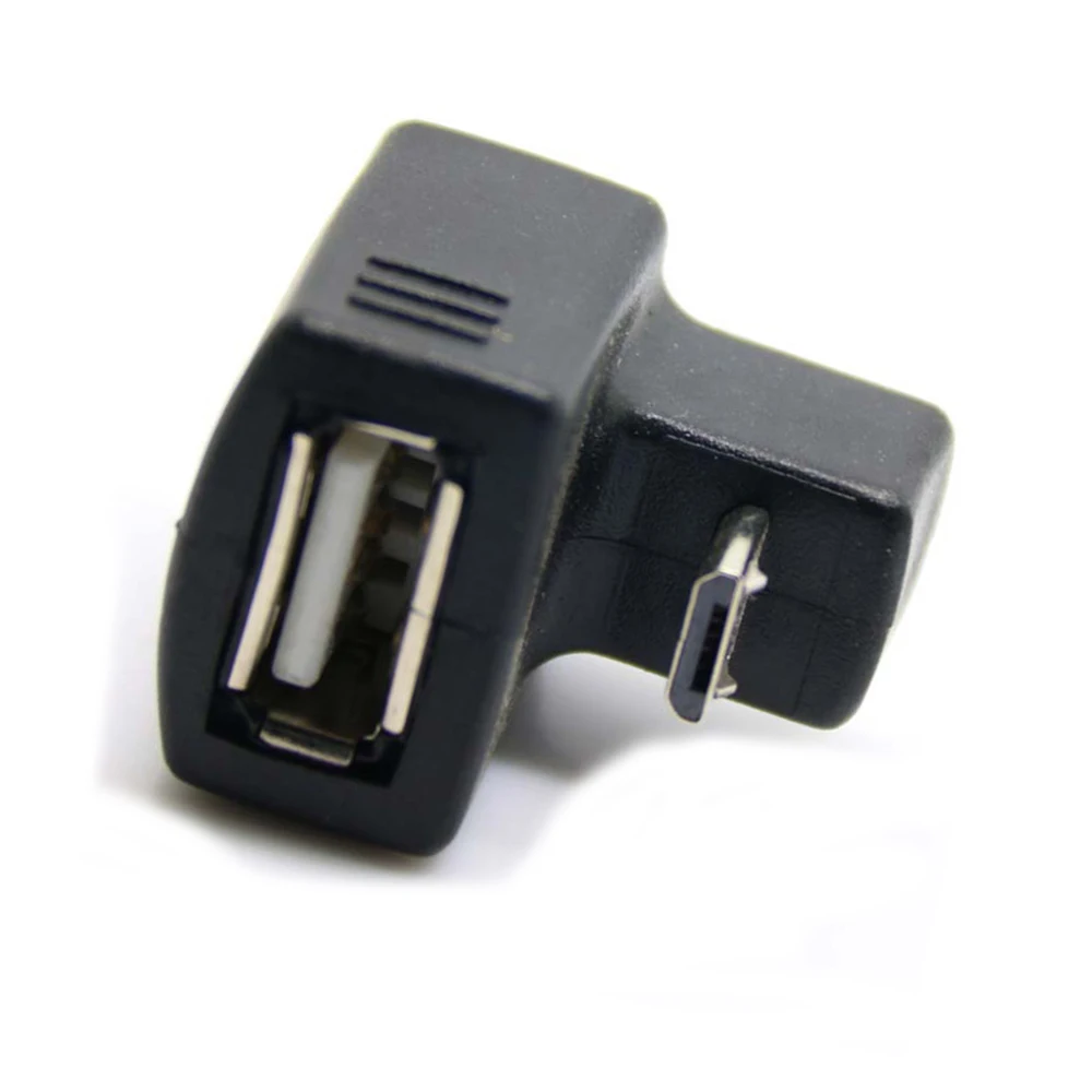جديد يصل أسفل بزاوية 180 درجة المصغّر USB وتغ إلى USB 2.0 أنثى تمديد محول محول