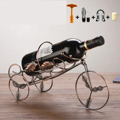 New Creative Metal Wine Rack Artwork Wine Holder Creative Wine Bottle Stand Practical Decoration Bracket