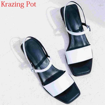 

2021 Fashion Peep Toe High Heels Slingback Mixed Colors Summer Shoes Office Lady Concise Party Elegant Brand Women Sandals L41