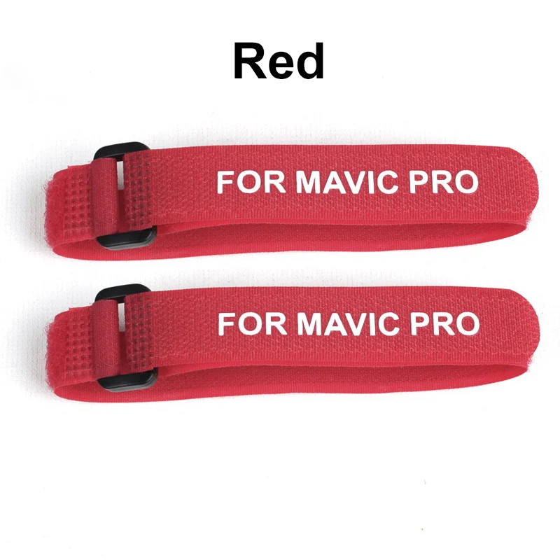 2 шт. пропеллер лезвие мотор фиксированный/фиксатор волшебная лента ремни крюк петля кабель Шнур стяжки для DJI Mavic Pro/Mavic 2 Аксессуары для дрона - Цвет: Red