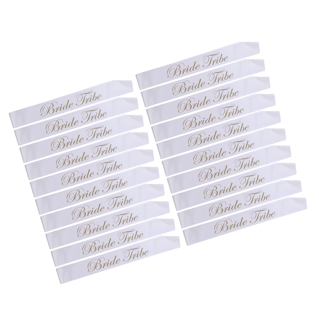 Pack of 20/Set Bride Tribe Sash Wedding Sash Hen Night Bachelorette Party Decor 78 x 10 cm