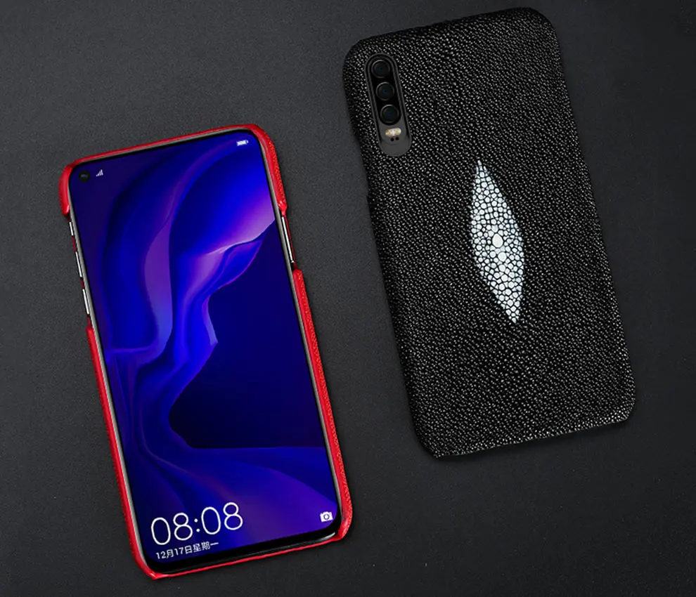 Роскошный натуральный жемчуг gourami кожаный чехол для телефона для HUAWEI P30 P20 Pro Lite Y9 mate 20 для Honor 20 Pro 10 10i V20 8X 9X чехол