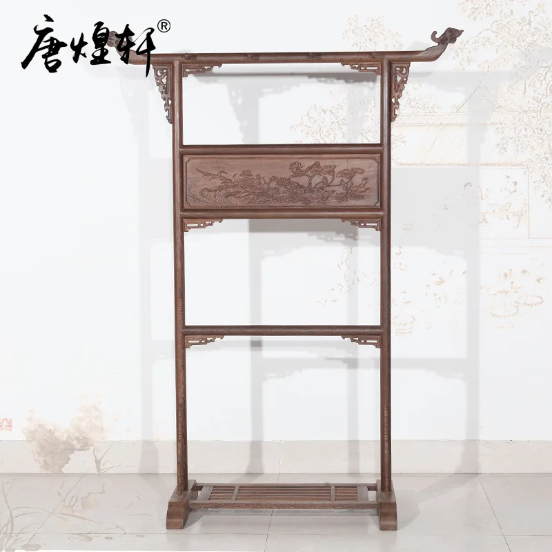 

Tang Huangxuan classic mahogany furniture wooden flower wood Chinese style coatrack floor racks